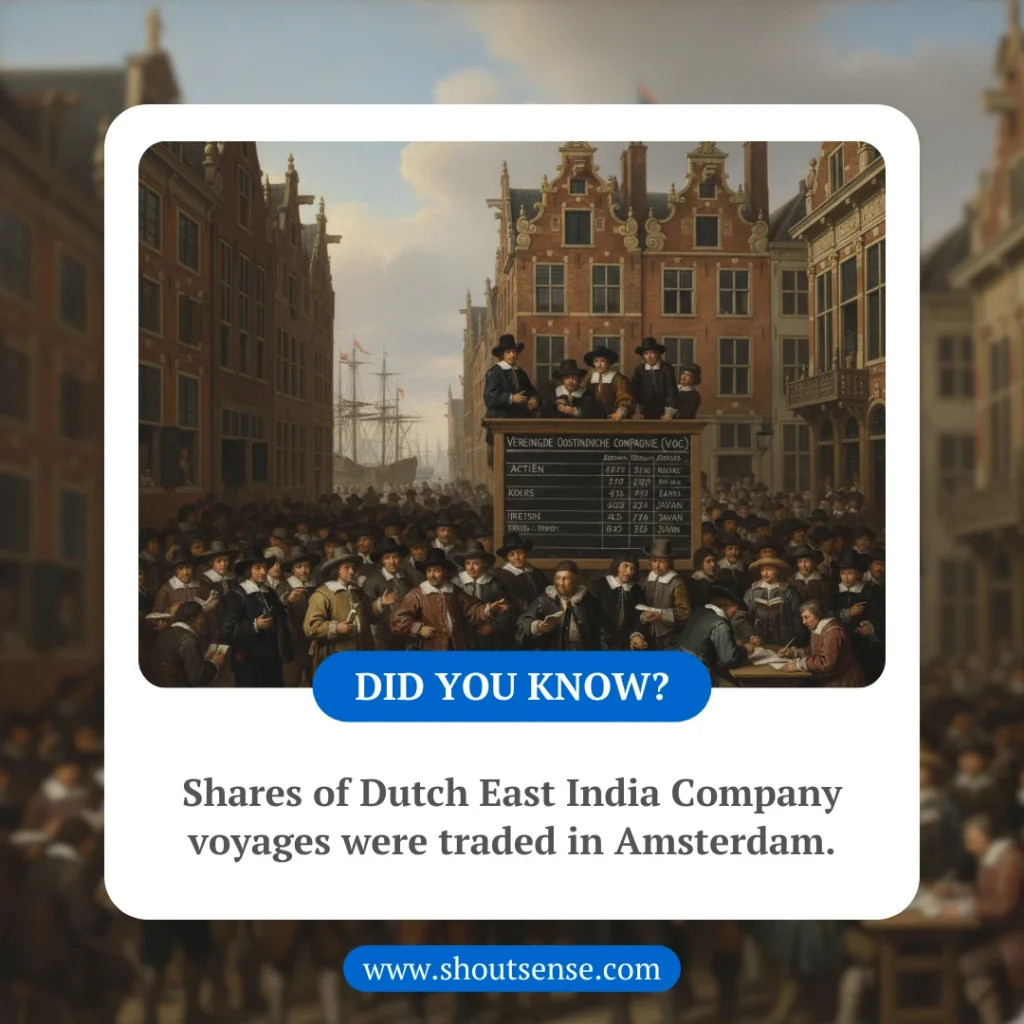 Shares Of Dutch East India Company Voyages Were Traded In Amsterdam 1024x1024