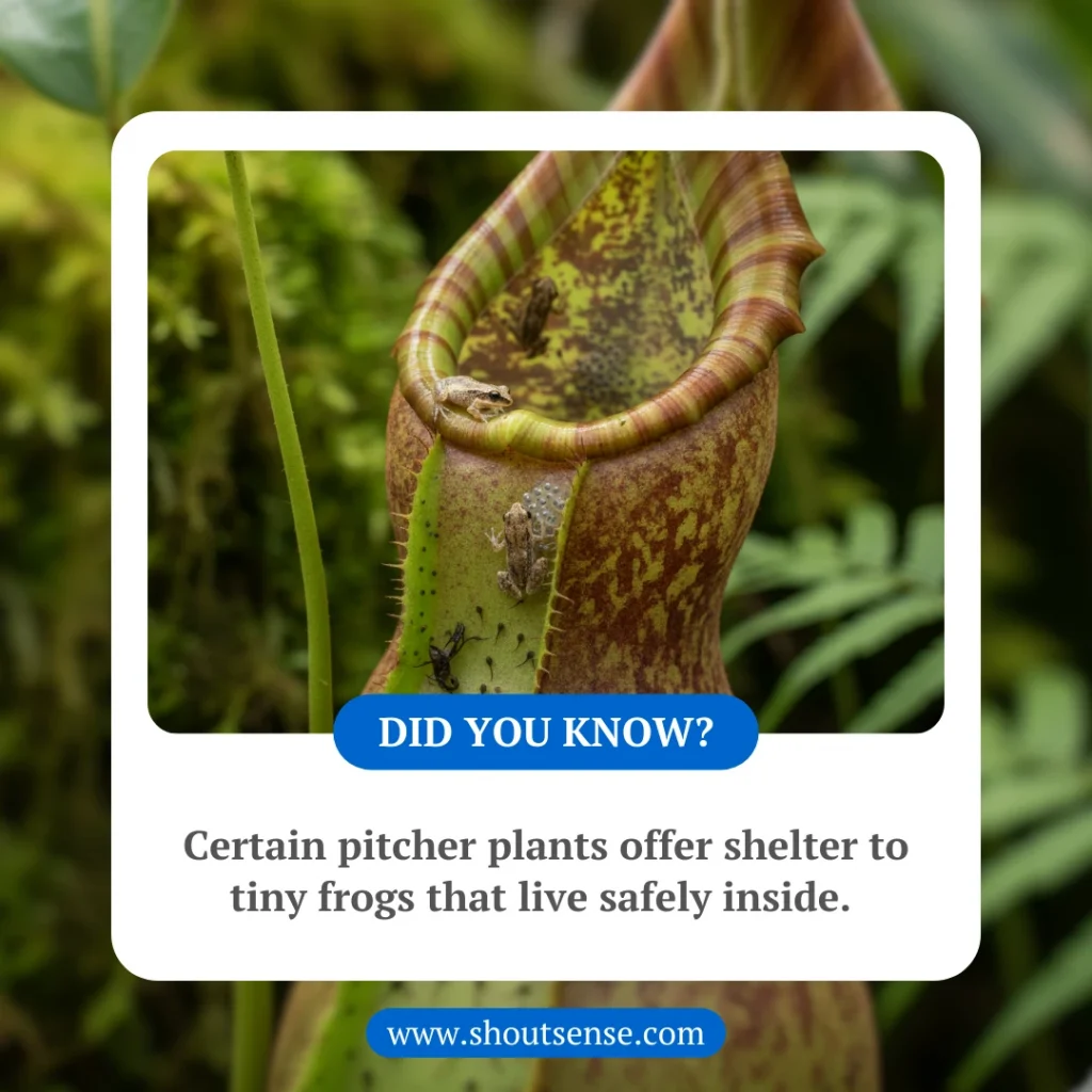 Certain Pitcher Plants Offer Shelter To Tiny Frogs That Live Safely Inside. 1024x1024