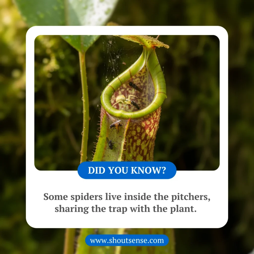 Some Spiders Live Inside The Pitchers Sharing The Trap With The Plant. 1024x1024