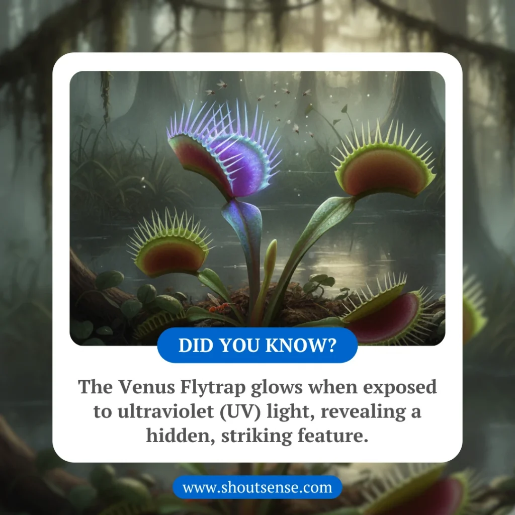 The Venus Flytrap Glows When Exposed To Ultraviolet UV Light Revealing A Hidden Striking Feature 1024x1024