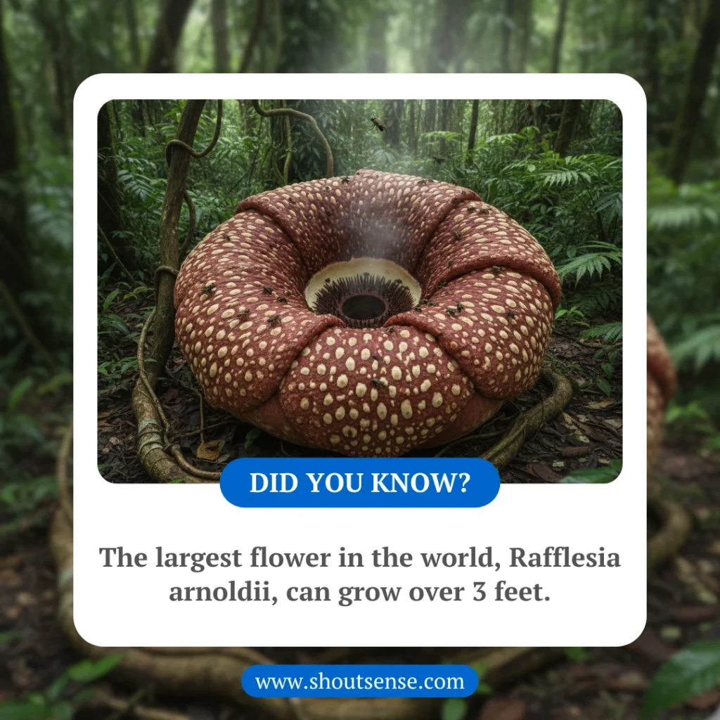 5 Amazing Facts That Prove Plants Are Incredible The Largest Flower In The World Rafflesia Arnoldii Can Grow Over 3 Feet 1024x1024