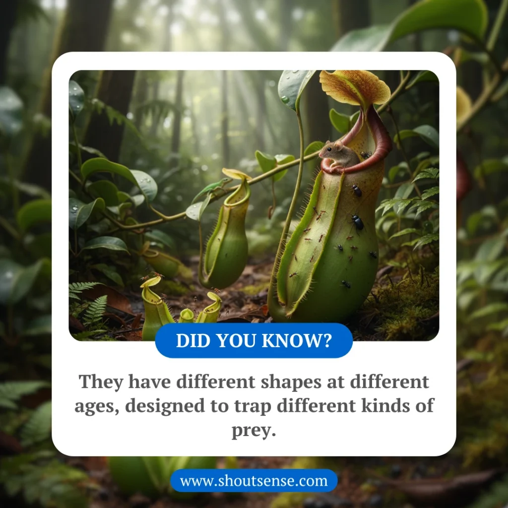 5 Amazing Facts About How Pitcher Plants Survive and Adapt They Have Different Shapes At Different Ages Designed To Trap Different Kinds Of Prey 1024x1024